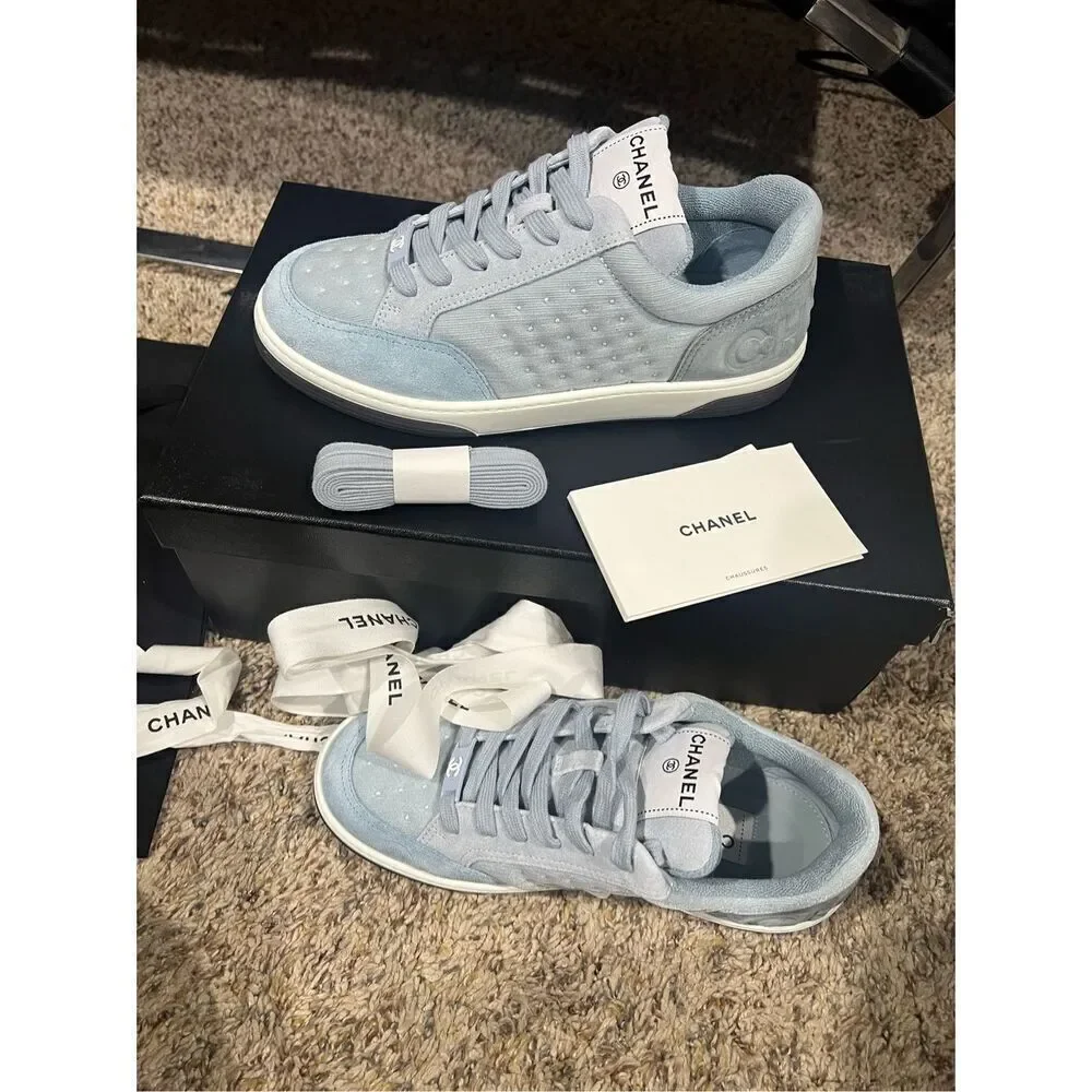 Gorgeous chanel light blue sneakers size 36